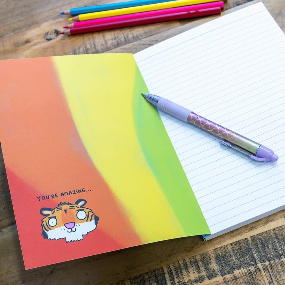 Katie Abey Design - The Tough Love Tiger of Necessity Notitieboek - Multicolours